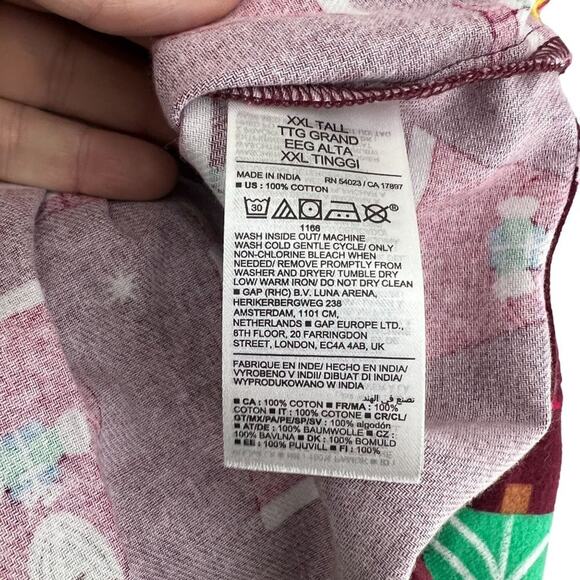 Old Navy Santa In The House Printed Flannel Pajama Set Womens XXL Tall - Picture 4 of 6